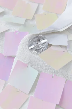 Sparkly White Shawl Lapel Sequins Men's Blazer