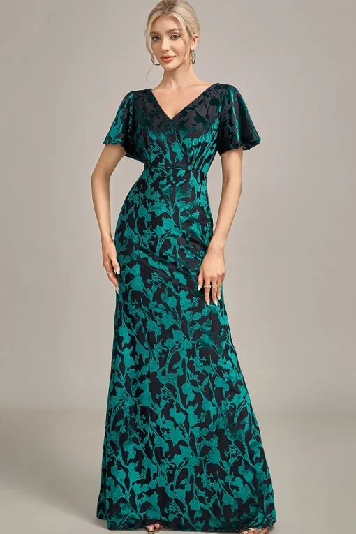 Velvet Peacock Mother of the Bride Dress